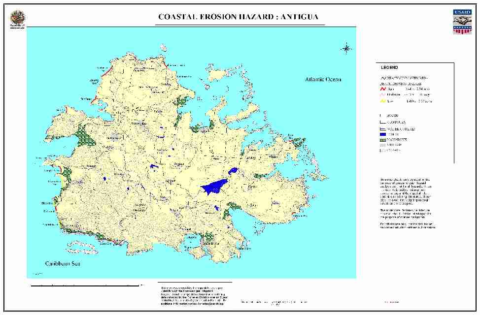 Antigua Beach Erosion Map