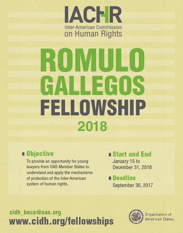Romulo Gallegos Fellowship 2018