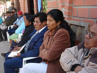 On June 12, 2008, members of the Guaraní indigenous people of Bolivia attend a meeting the APG held with the IACHR