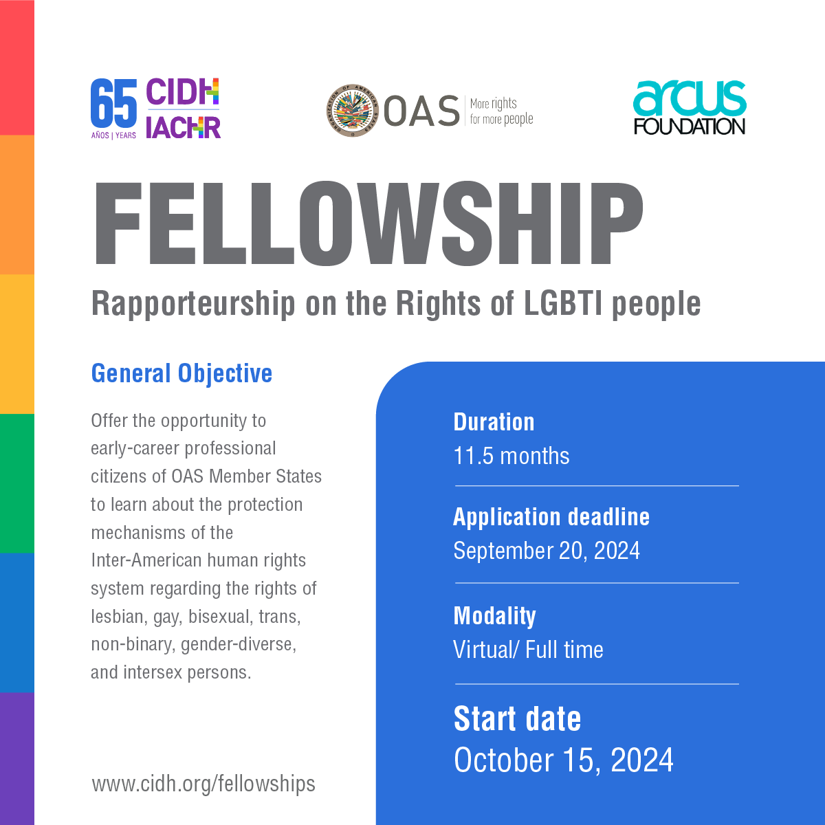 Fellowship for the Rapporteurship on the Rights of LGBTI people period 2024-2025