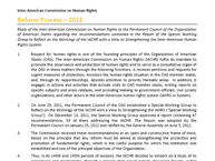 Reply of the Inter-American Commission on Human Rights to the Permanent Council of the Organization of American States