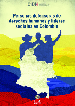 Informe sobre la situación de personas defensoras y líderes sociales en Colombia
