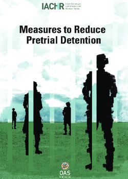 Report on Measures Aimed at Reducing the Use of Pretrial Detention in the Americas