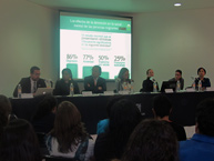 Panel del evento durante la presentacin del especialista de la Secretara de la CIDH