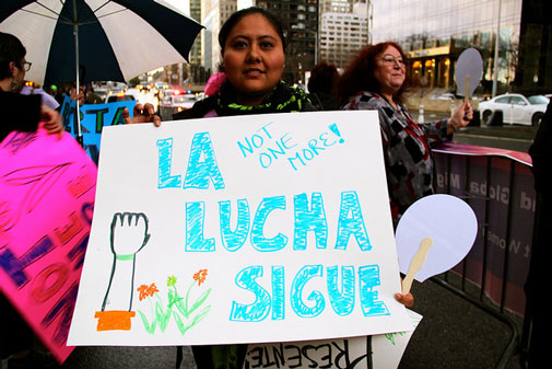 Rally por el asesinato de Berta Cáceres