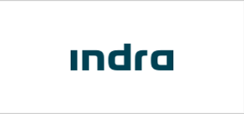 INDRA's logo and link to their website