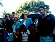 James Anaya, Susana Villarn, Isabel Madariaga y Luis Rodrguez Pieiro, durante la visita a Nicaragua